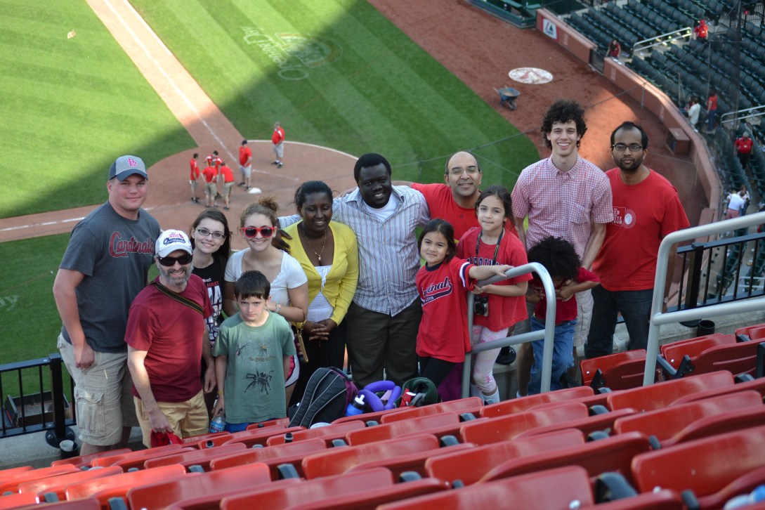 Lab at Cardinals game